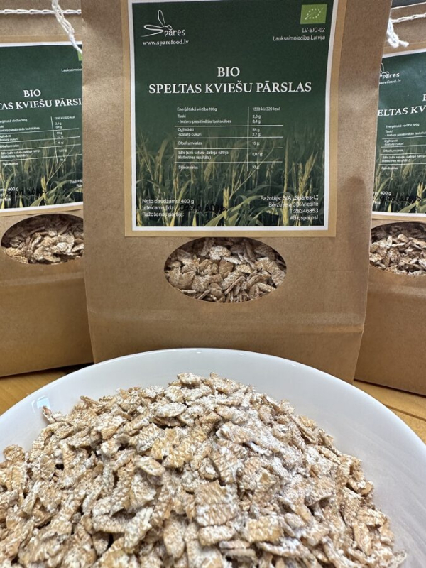 BIO speltas kviešu pārslas 400g